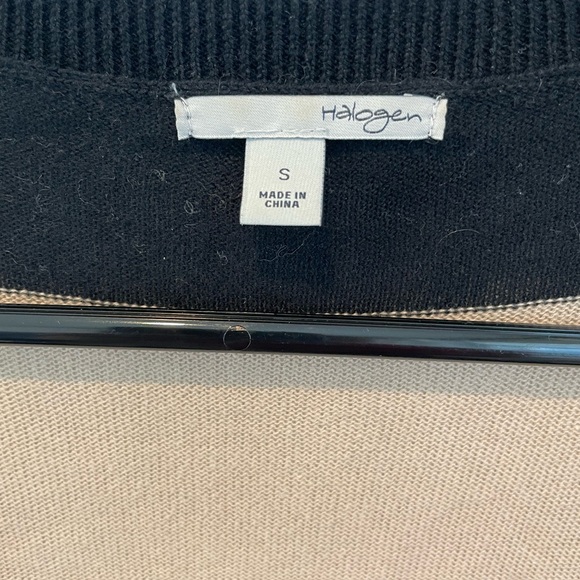 Nordstrom Halogen Small Black and Brown Striped Women’s Cardigan - Picture 2 of 7